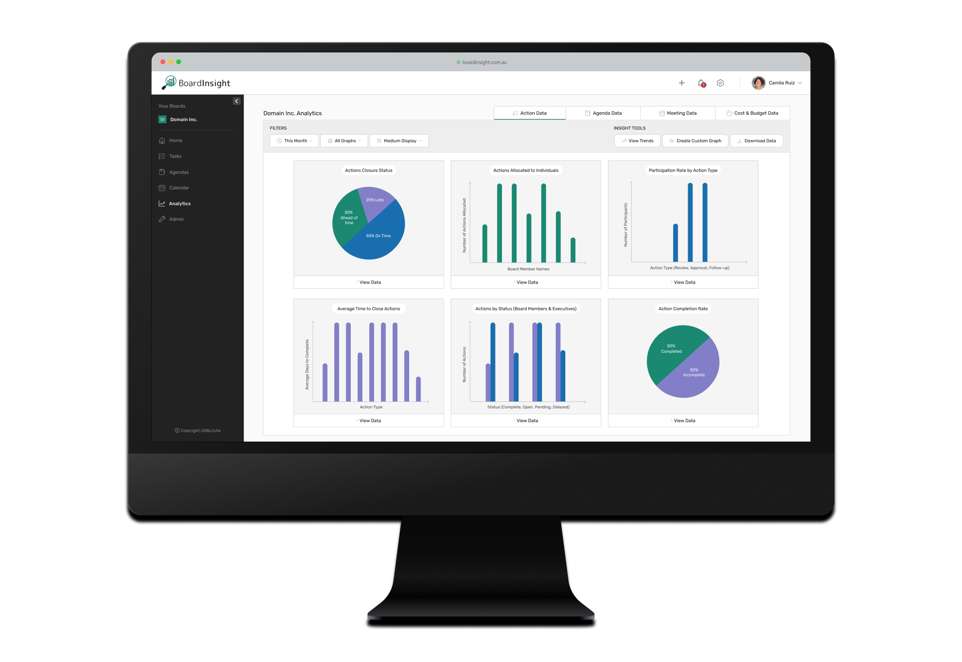Image of BoardInsight on Desktop Screen